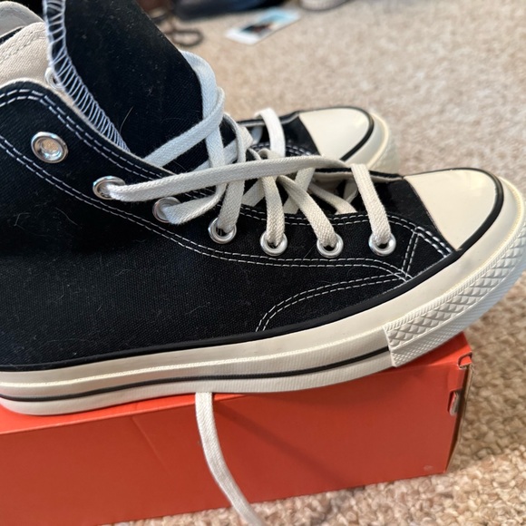 Converse Black and Cream High-Tops - Picture 4 of 4